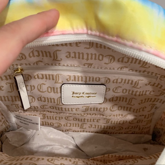 NWT Juicy Couture Tie Dye White Mini Backpack - Picture 5 of 5